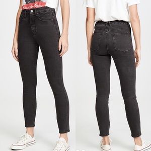 Good American Good Curve Skinny Jeans Front Yoke